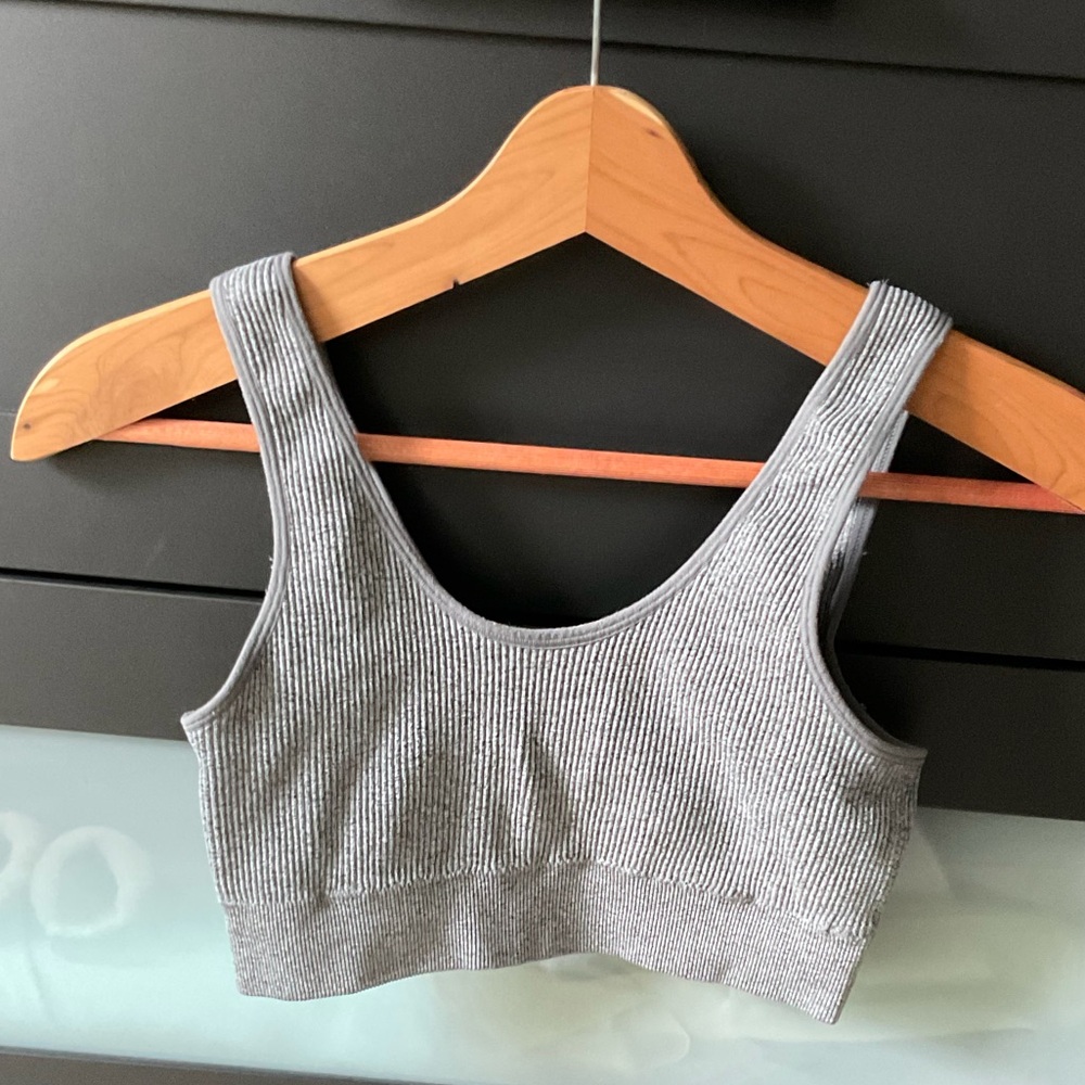 aerie scoop neck ribbed lounge bra